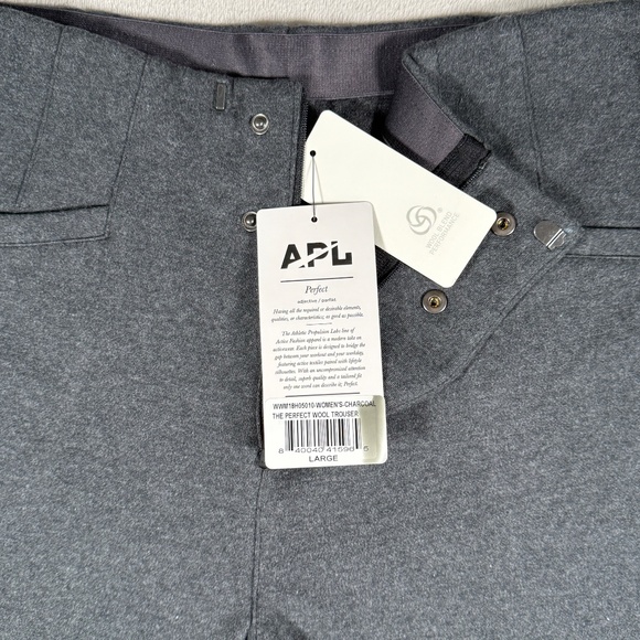 Athletic Propulsion Labs Pants Womens Large Charcoal Perfect Wool Trouser NWT - Picture 4 of 14
